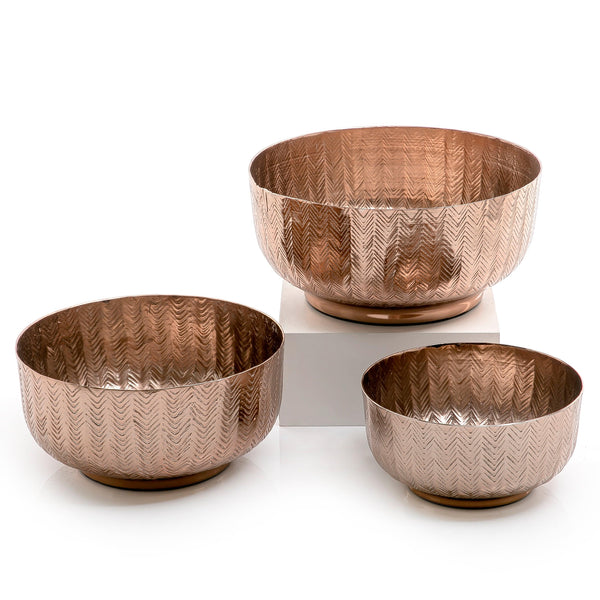 Set Of 3 Metal Bowls - CASCADES