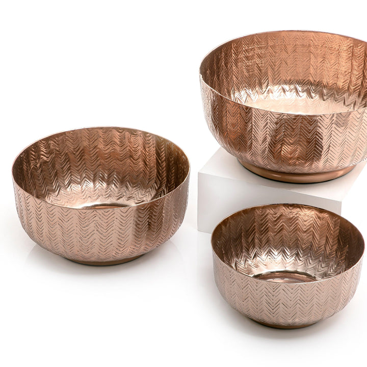 Set Of 3 Metal Bowls - CASCADES