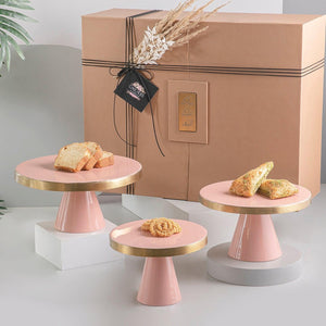 Set of 3 metal stand with gift box - CASCADES