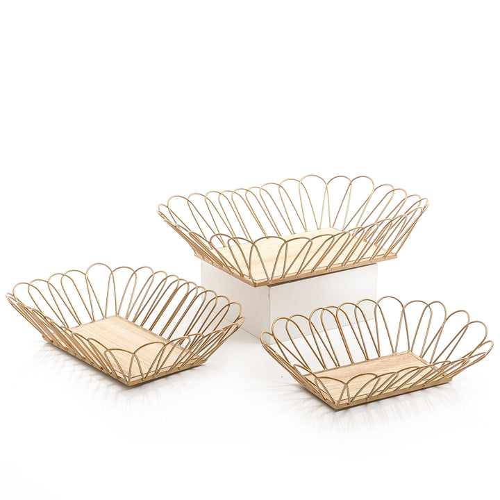 Set Of 3 Metal Trays (6881082572965)