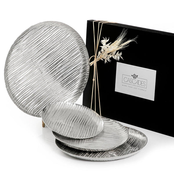 Set of 4 metal trays with gift box - CASCADES