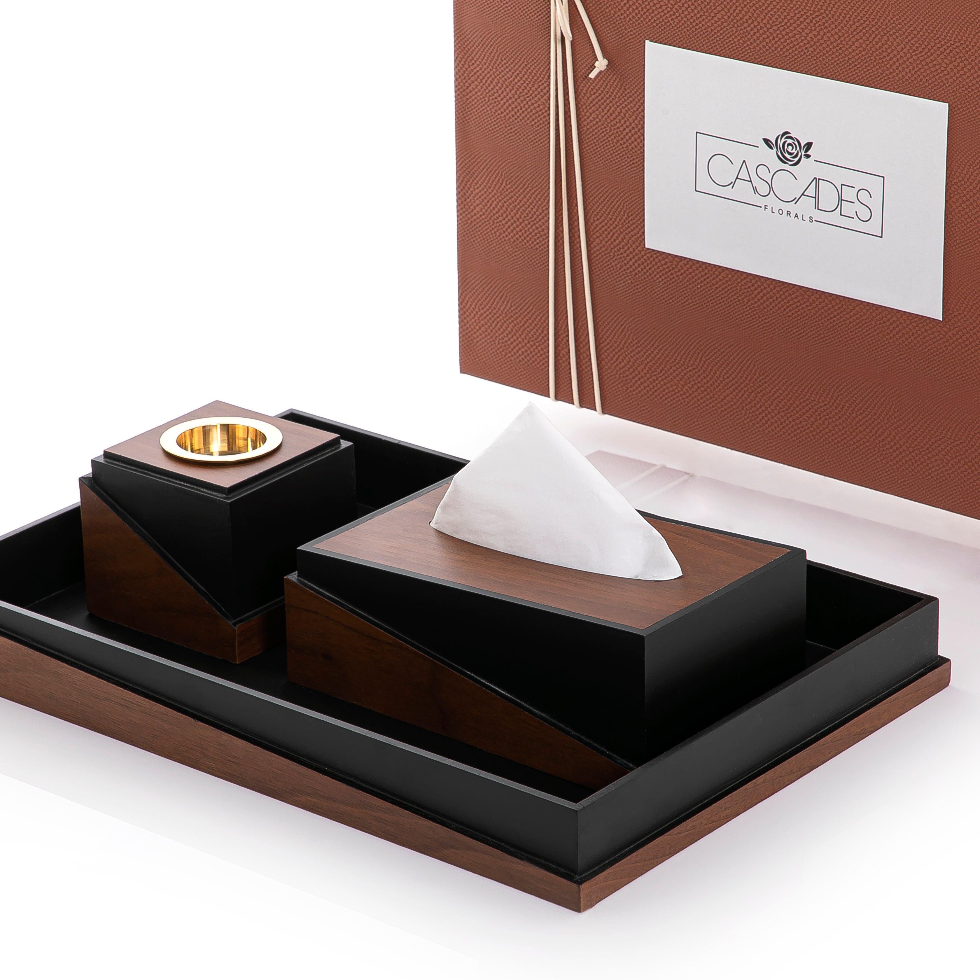 Set of mabkhar with tissue box and gift box - CASCADES