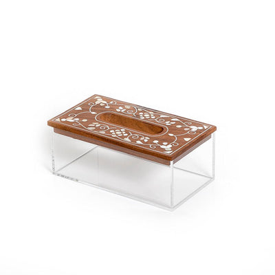 Tissue box with wooden cover - CASCADES
