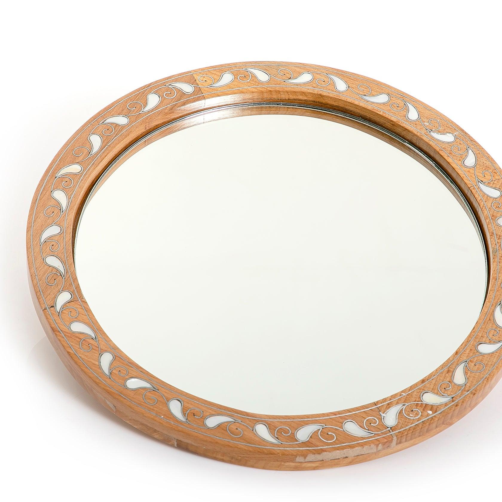 Wooden tray with mirror and mother of pearl - CASCADES